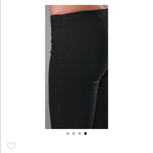 Alice + Olivia Front Zip Denim & Leather Leggings 2 - Picture 8 of 8